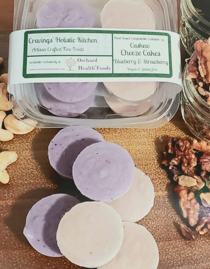 Orchard Health Foods Blueberry & Strawberry Cashew "Cheeze"Cakes Vegan/GF (8pcs)
