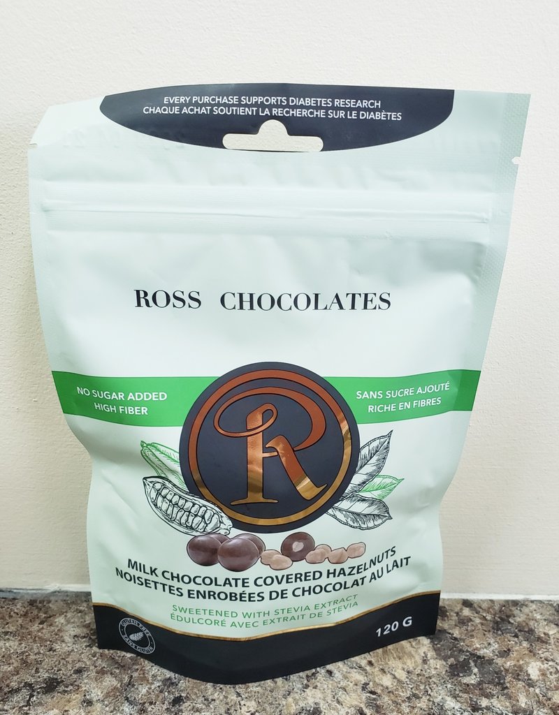 Ross Chocolate Milk Chocolate Hazelnuts - No Sugar Added (120g)