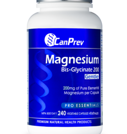 CanPrev CANADIAN - Magnesium - Bis-Glycinate Gentle 200mg (240 caps)