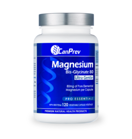 CanPrev CANADIAN - Magnesium - Bis-Glycinate Ultra Gentle 80mg (120 caps)