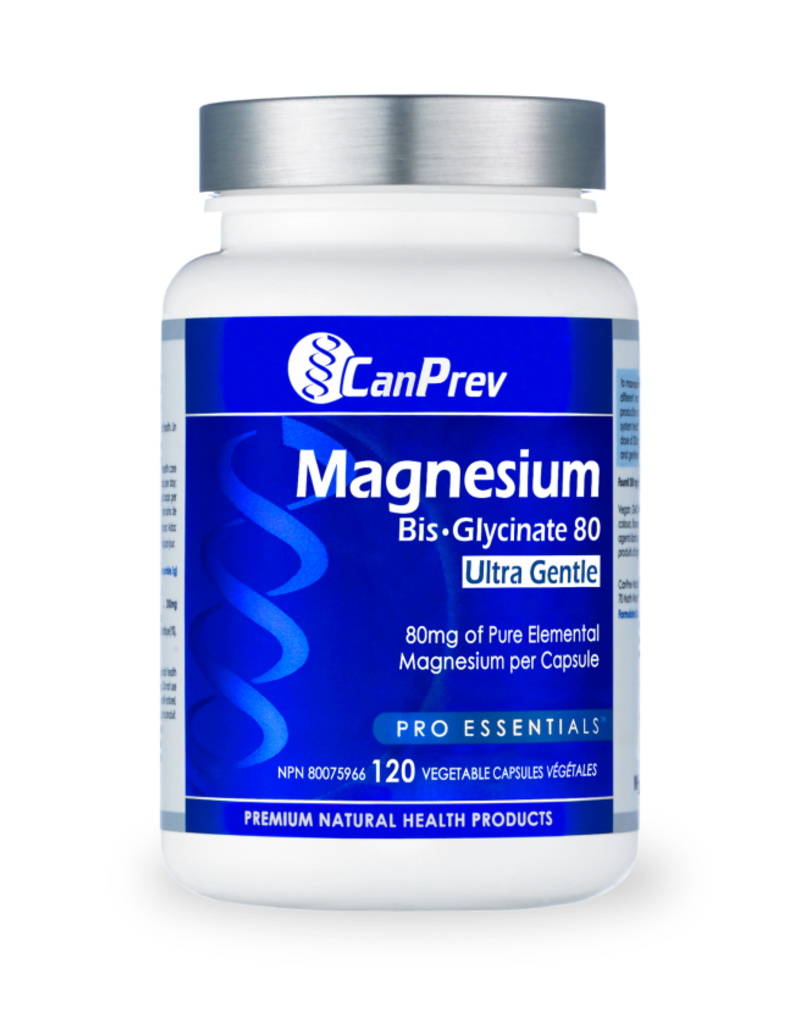 CanPrev CANADIAN - Magnesium - Bis-Glycinate Ultra Gentle 80mg (120 caps)