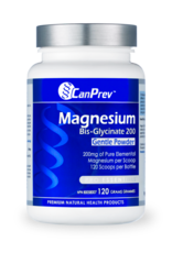 CanPrev CANADIAN - Magnesium Bisglycinate Powder -200 Gentle (120g)