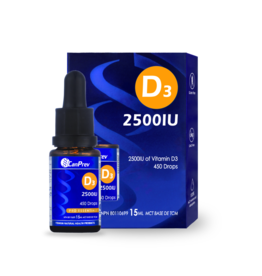 CanPrev CANADIAN - Vitamin D3 Drops - 2500IU (15ml)