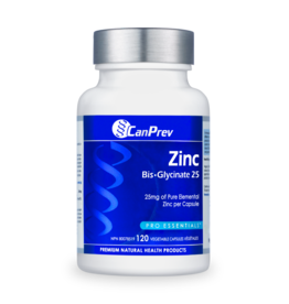 CanPrev CANADIAN -  Zinc Bis-Glycinate 25mg (120vc)
