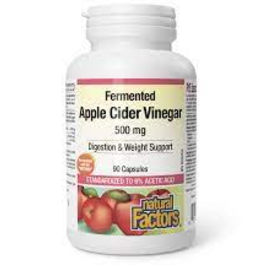 Natural Factors Apple Cider Vinegar - Fermented 500mg (90 caps)