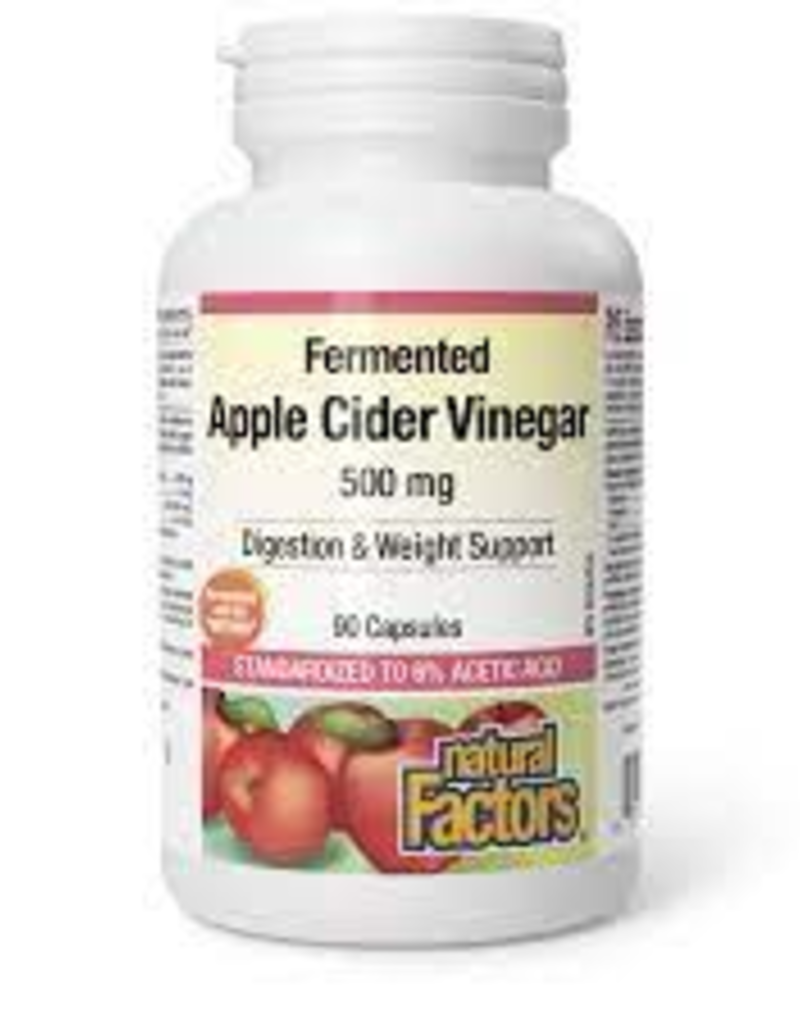 Natural Factors CANADIAN - Apple Cider Vinegar - Fermented 500mg (90 caps)