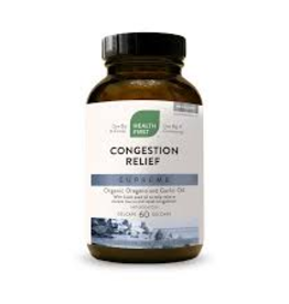 Health First CANADIAN - Congestion Relief - Organic Oregano & Garlic HFN (60cp)