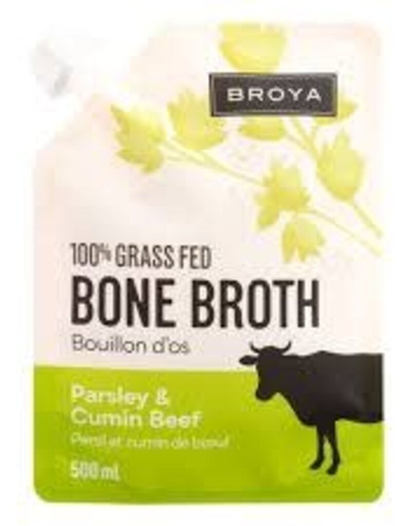 Broya Bone Broth - Grass Fed Beef w Parsley & Cumin (500ml)