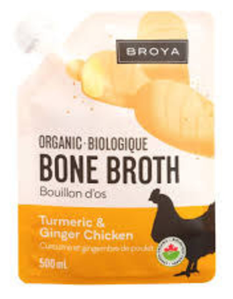 Broya Bone Broth - Organic Chicken w Turmeric & Ginger  (500ml)