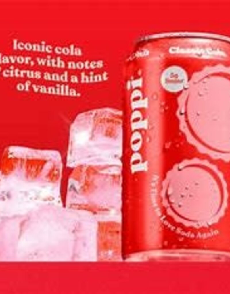 Poppi Classic Cola Soda - Low Sugar Prebiotic - Poppi (355ml)