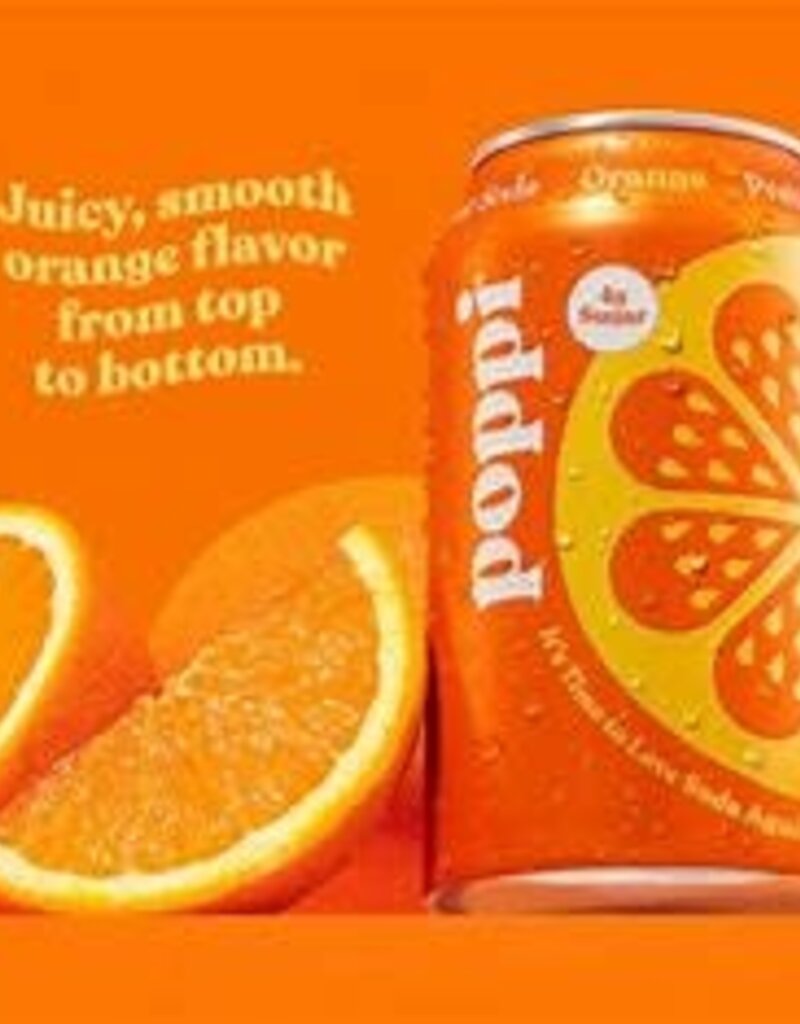 Poppi Orange Soda - Low Sugar Prebiotic - Poppi  (355ml)