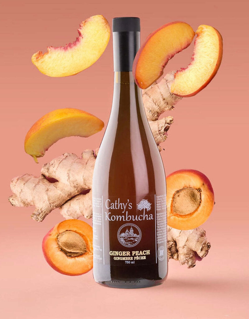 Kombucha - Ginger Peach - Cathy's (750ml)