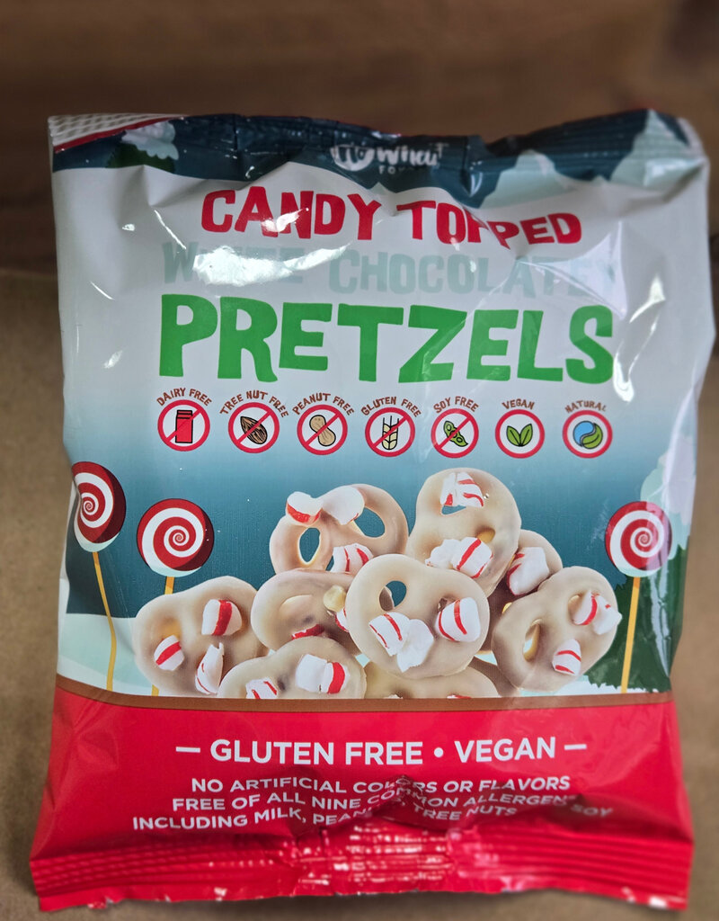 No Whey! Foods White Chocolatey Candy Cane GF Pretzels  (80g)