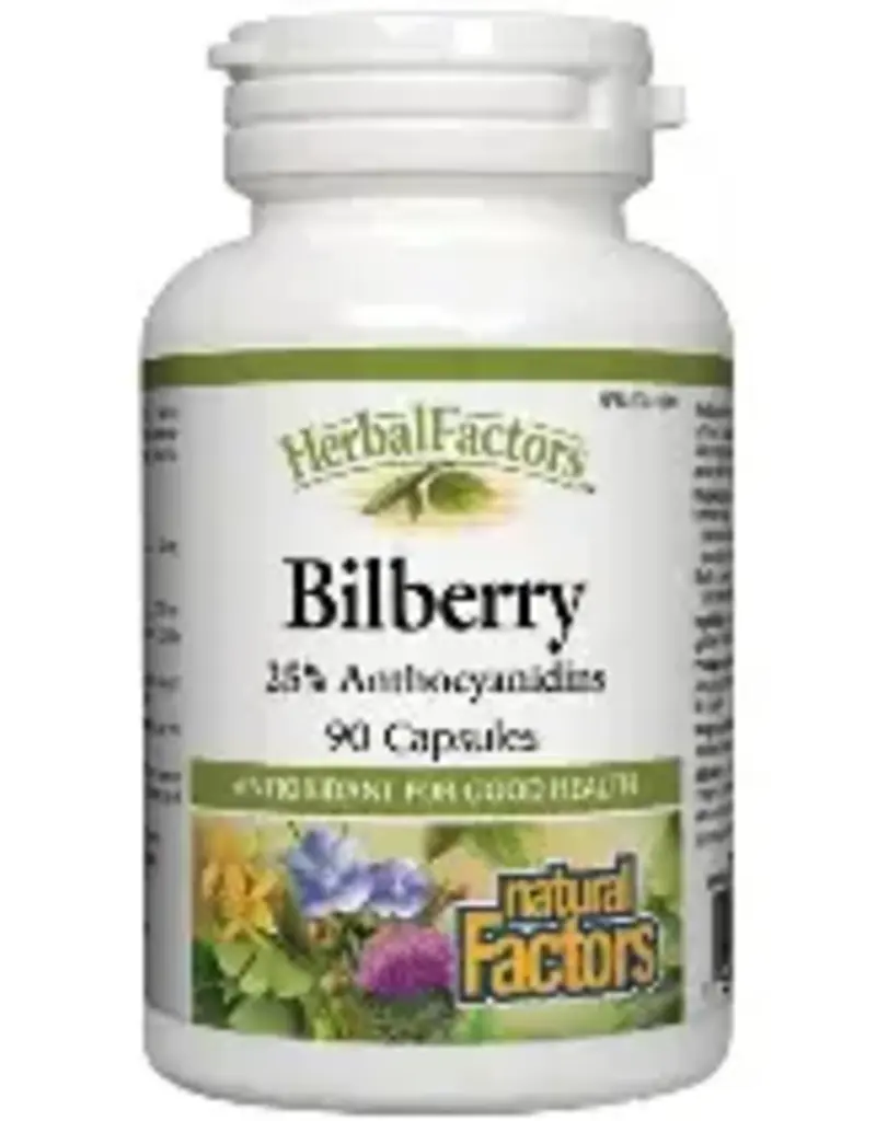 Natural Factors CANADIAN - Bilberry Herbal Factors (90cp)