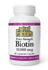 Natural Factors CANADIAN - Biotin 10,000 mcg N.F (60cp)
