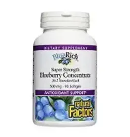 Natural Factors CANADIAN - Blueberry Concentrate - Super Strength 500mg (180sg)