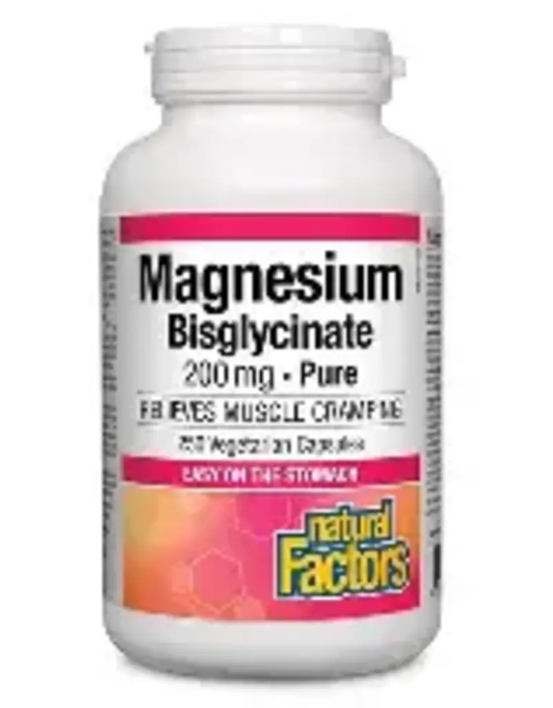 Natural Factors CANADIAN - Magnesium Bisglycinate Natural Factors -200mg (120cp)