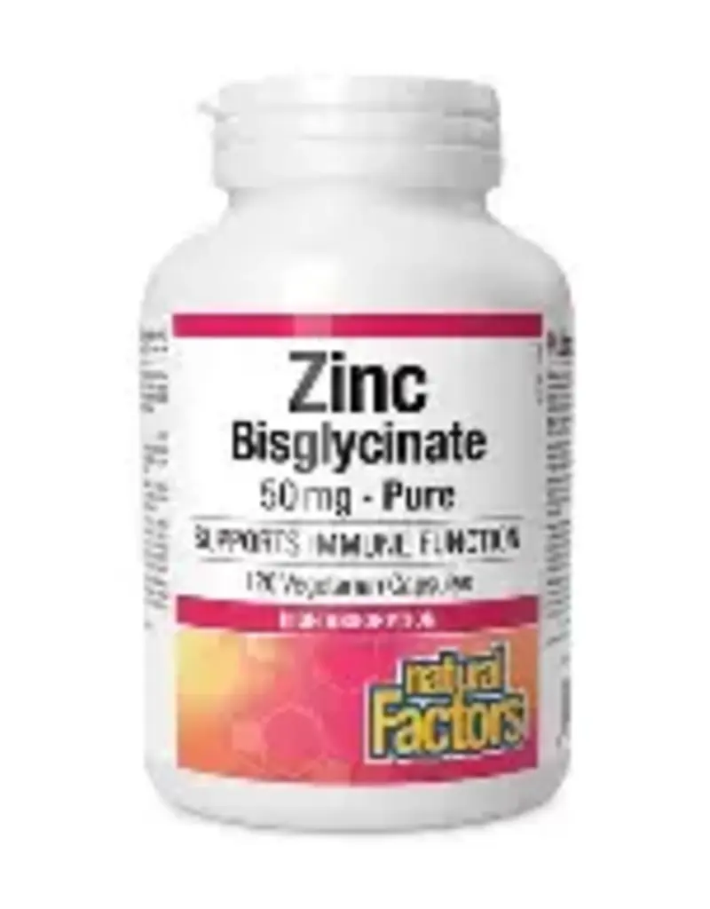 Natural Factors CANADIAN - Zinc Bisglycinate 50mg (120cp)
