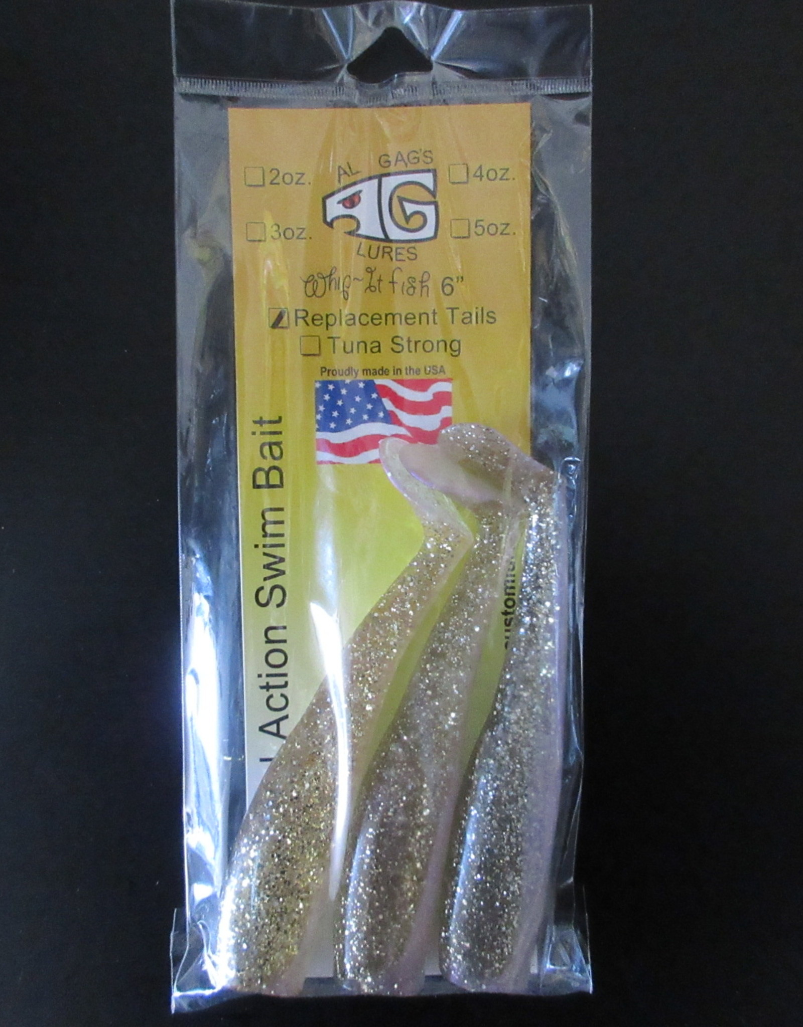 Al Gags Lures Al Gags Whip it Fish Replacement Tail