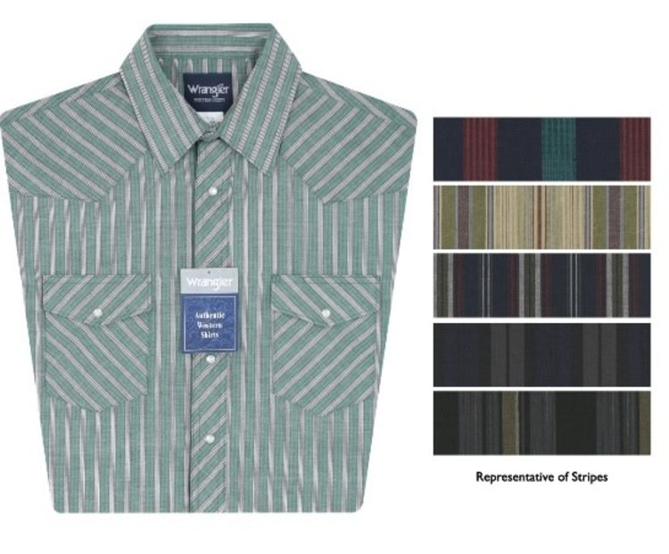 Wrangler Sport Western Snap Stripe Long Sleeve Shirt