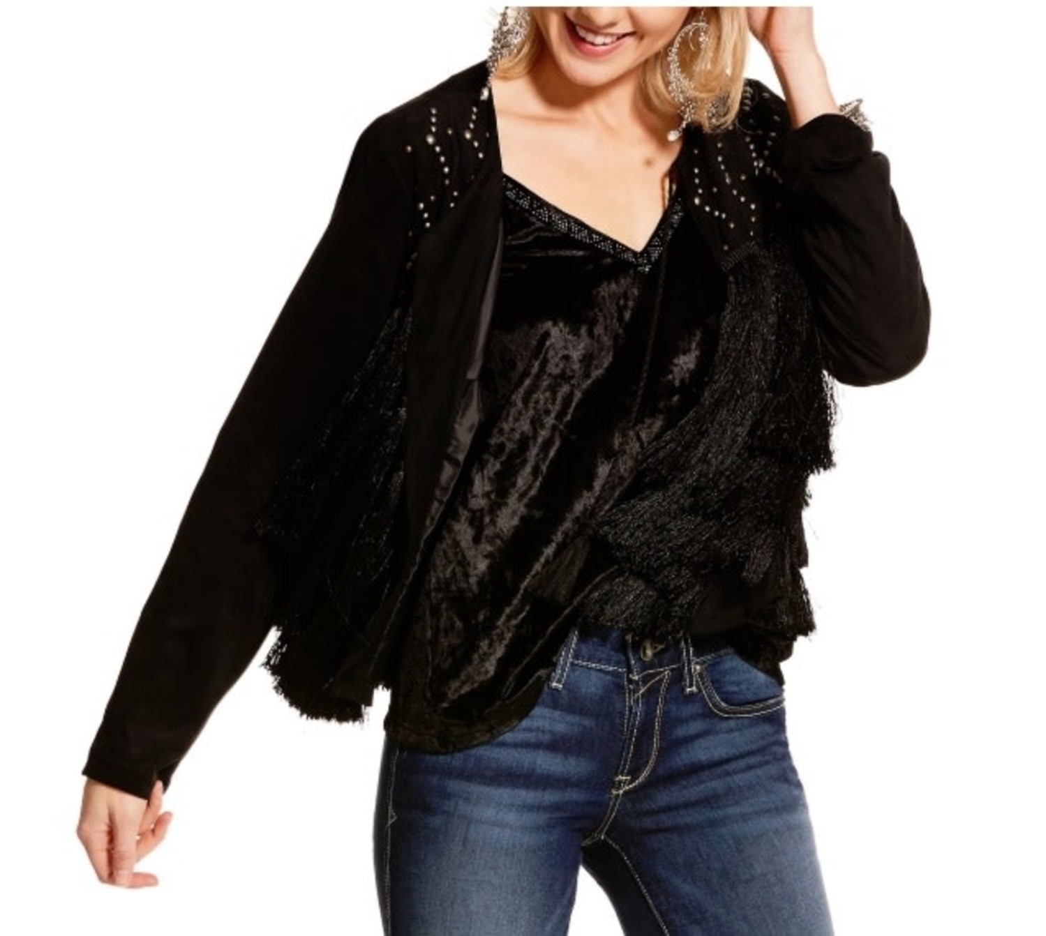 ladies fringe jacket