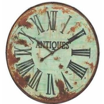 41" Distressed Metal Wall Clock
