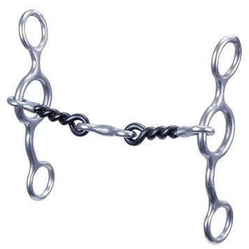 Reinsman Junior Cow Horse - 3/8" Twisted Sweet Iron Dog Bone Snaffle