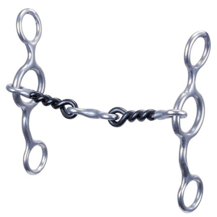 Reinsman Junior Cow Horse - 3/8" Twisted Sweet Iron Dog Bone Snaffle