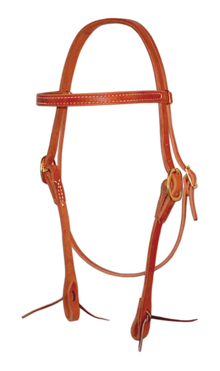 Berlin Custom Leather Cowhorse Series, Straight Brow Stitched