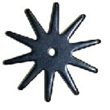 Metalab Black Satin 10 Point Spike Rowels