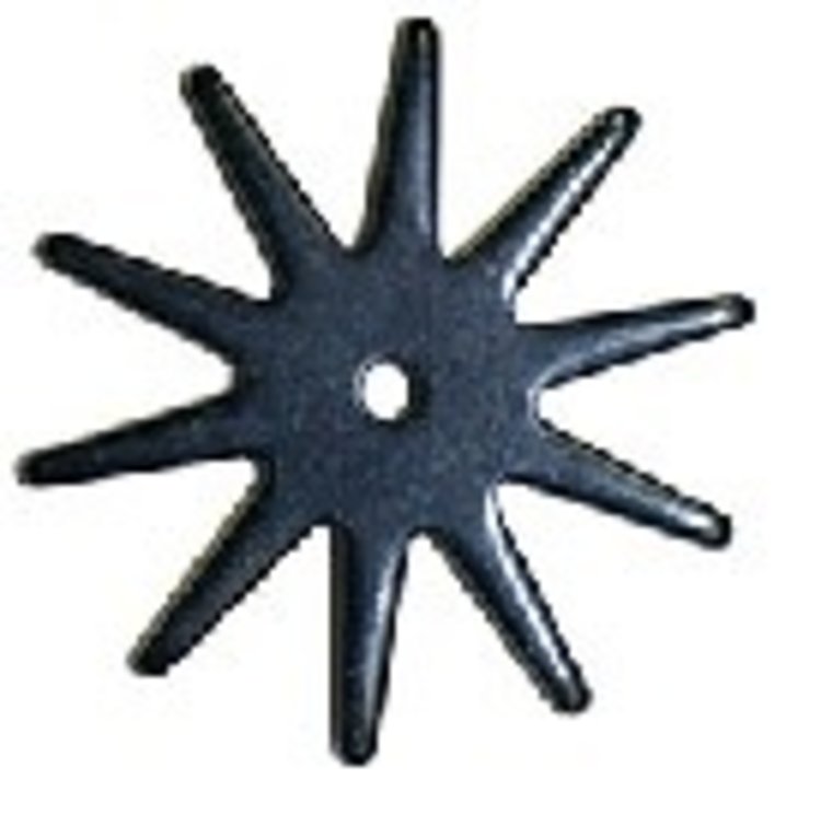 Metalab Black Satin 10 Point Spike Rowels