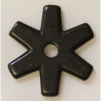 Cowboy Tack Black Satin 6 Point Thin Rowels