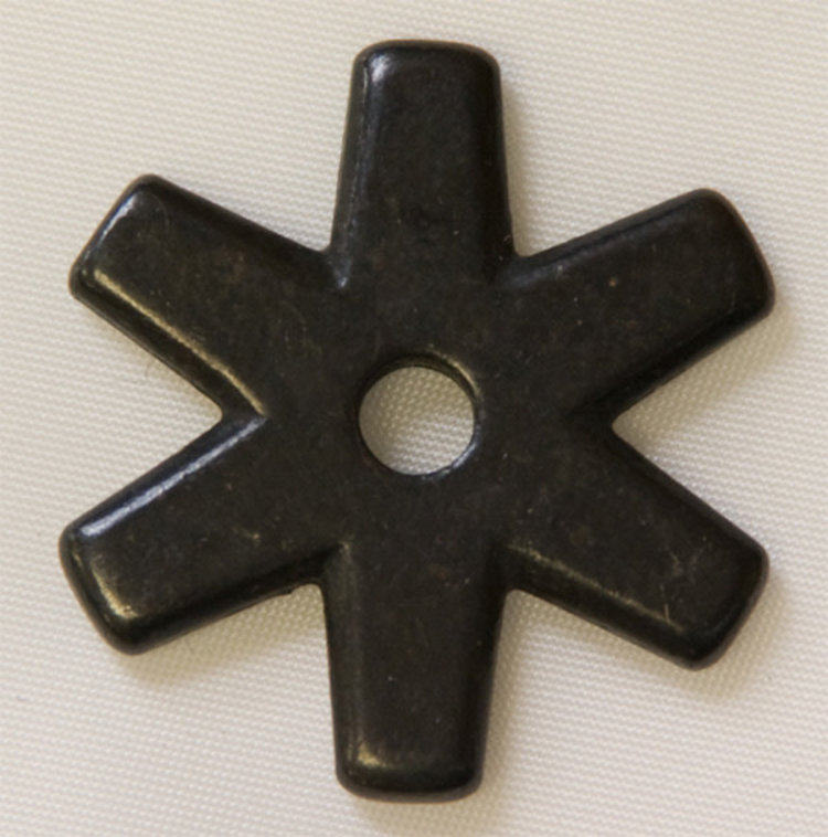 Cowboy Tack Black Satin 6 Point Thin Rowels