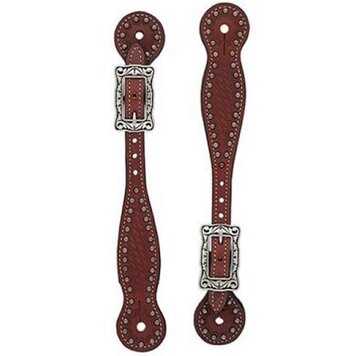 Weaver Leather Thin Basketweave Bridle Leather Spur Straps