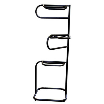 Lightwt 3-Tier Saddle Rack Black