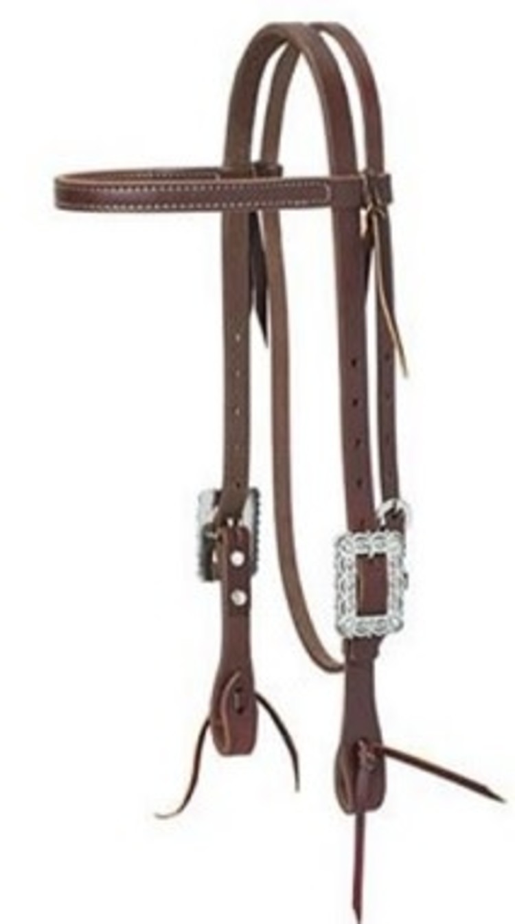 Weaver Leather Golden Chestnut Browband Working Cowboy Headstall