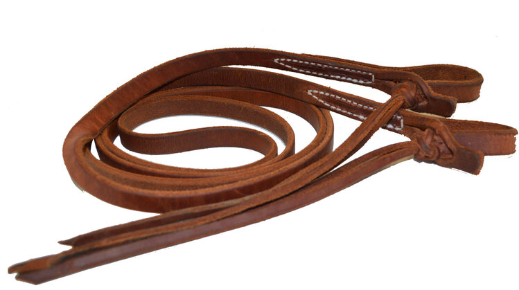 Berlin Custom Leather Hermann Oak Rattlesnake Knot One Piece Reins