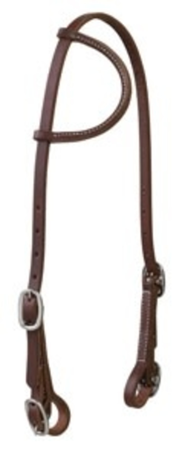 Weaver Leather Working Cowboy 5/8" Sliding Ear Headstall with Stainless steel Buckle Bit Ends