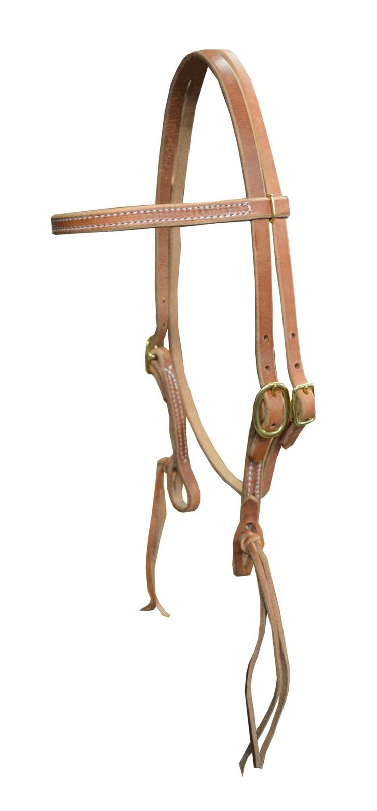 Berlin Custom Leather Browband Headstall with Rattlesnake Tie Ends