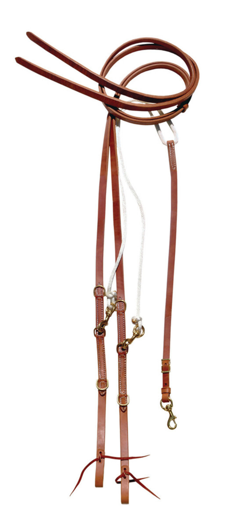 Berlin Custom Leather Leather & Nylon German Martingale Split Reins