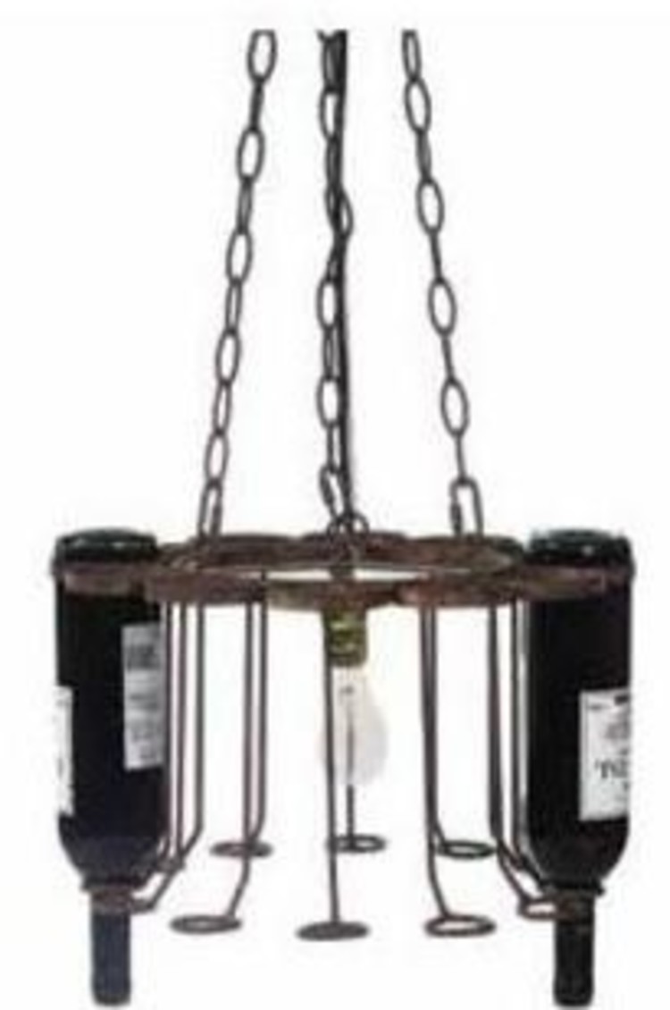 Wine Bottle Chandelier