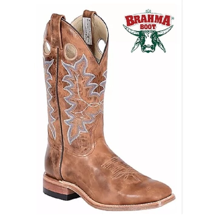 Brahma Red Cowboy Boots 8C – Evolution Equestrian Co.