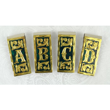 Initial Money Clip Gold