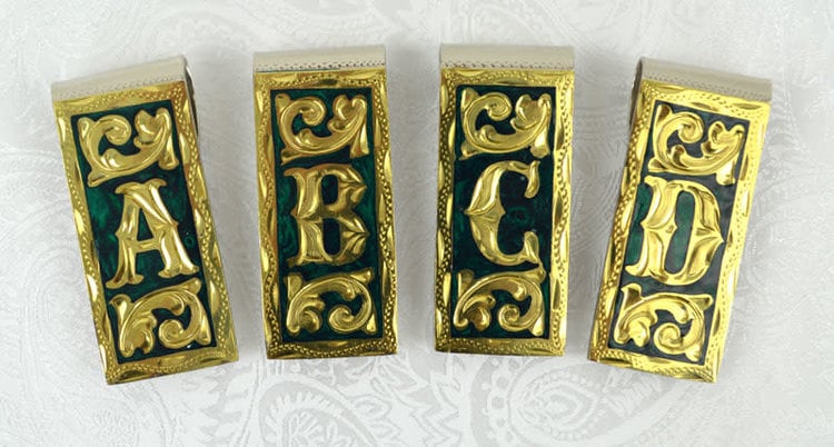 Initial Money Clip Gold