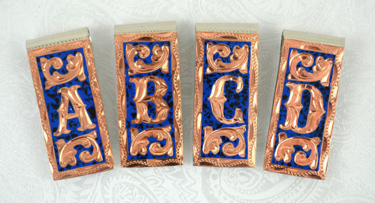 Initial Money Clip Rose Gold