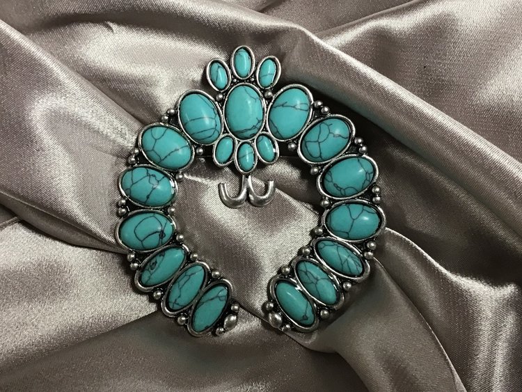 Squash Blossom Brooch Pin