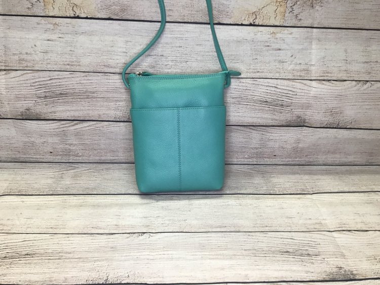 Leather Mini Sac Turq