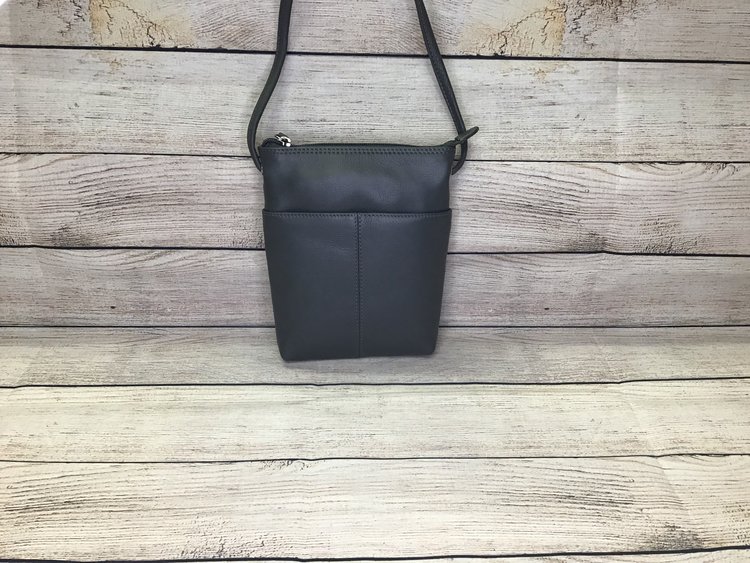 Leather Mini Sac Grey