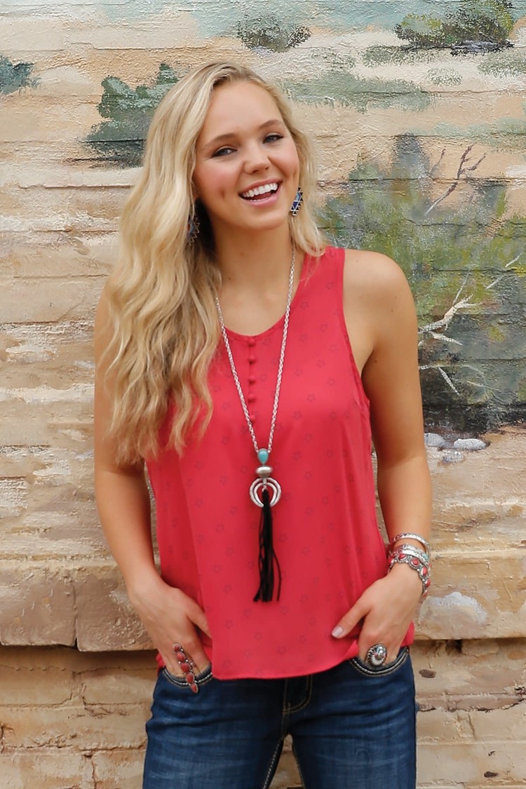 Cruel Denim Red Star Henley Tank