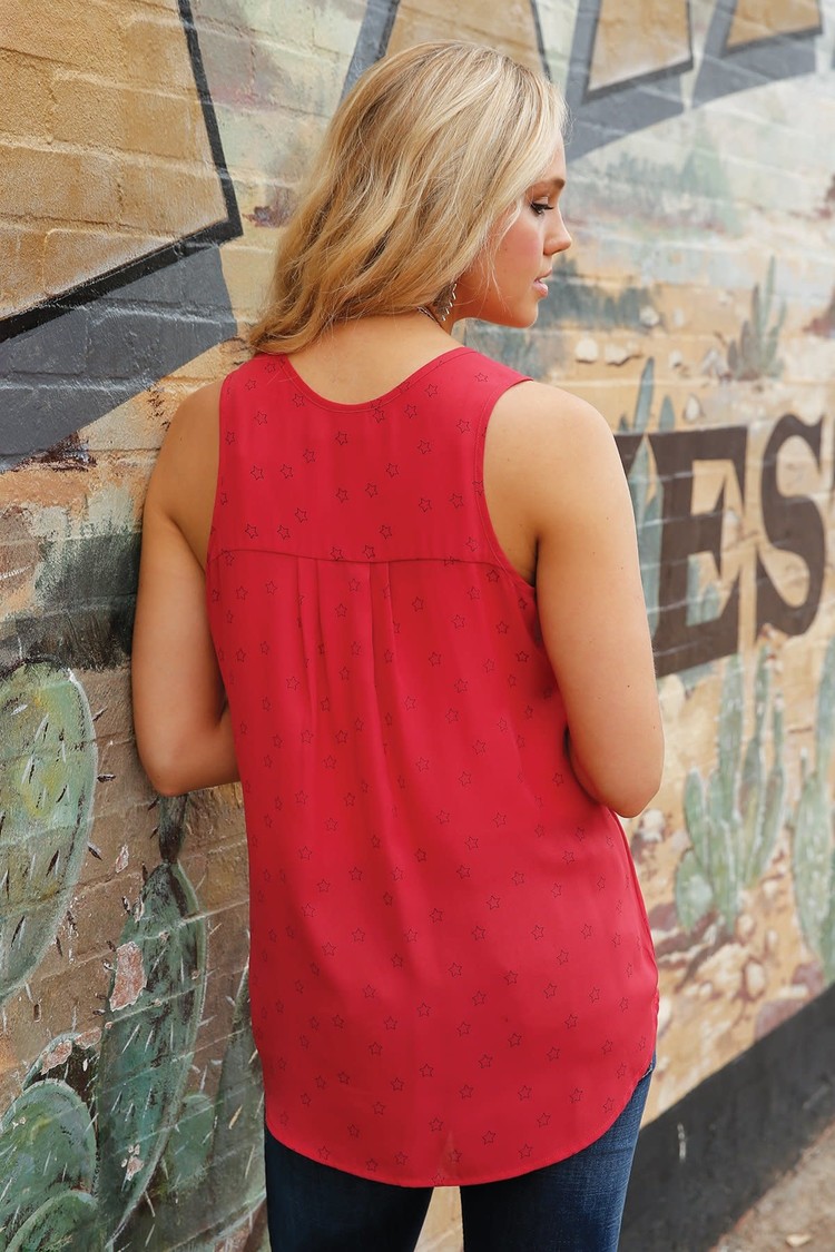 Cruel Denim Red Star Henley Tank